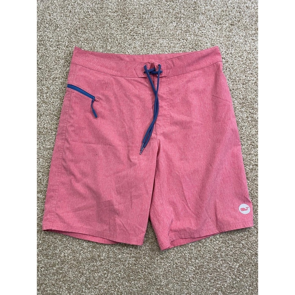 Vineyard Vines Swim Trunks Mens 30 Solid Print Logo Shorts Whale Performance